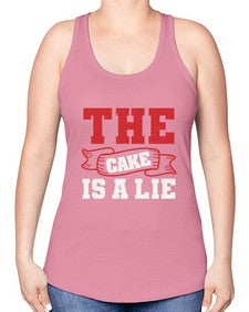 The cake is a lie 48# - video games -Racerback Tank