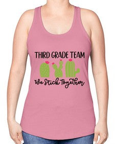 Third Grade Team 977# - third grade -Racerback Tank