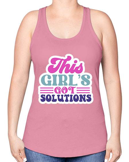 This girls got solutions 16# - general science -Racerback Tank