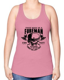 This man is 1166# - skull and bones -Racerback Tank