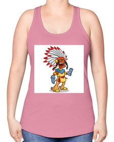 Thnksgvngindian 254# - cartoon general -Racerback Tank
