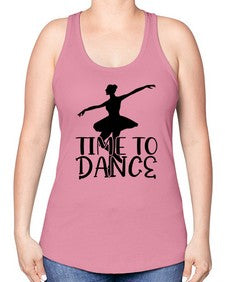 Time to dance 201# - ballet -Racerback Tank