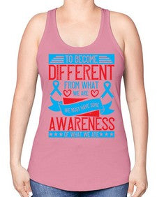 To become different from what we are we must have some awareness of what we are Style 11# - Self awareness -Racerback Tank