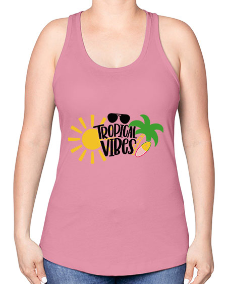 Tropical Vibes Style 9# - summer -Racerback Tank
