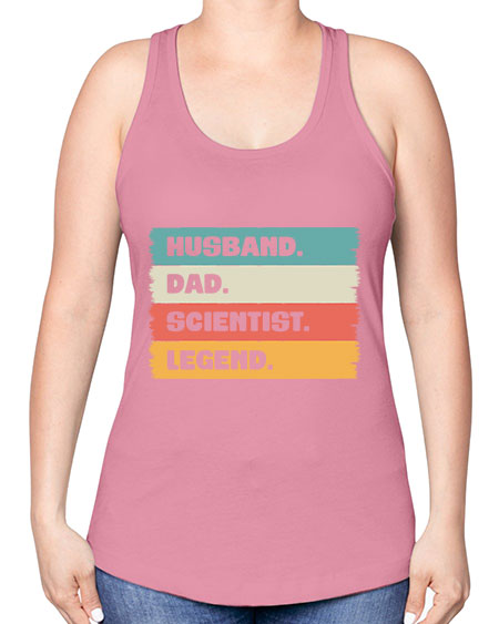 VintageHusbandDadScientistLegendScientistSkinite Scientist Skinite 14# - general science -Racerback Tank