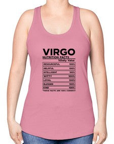 Virgo Nutrition Facts 530# - virgo -Racerback Tank