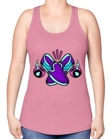 Walk the talk 261# - cartoon general -Racerback Tank