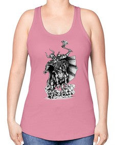 Warrior Skull Files 1208# - skull and bones -Racerback Tank