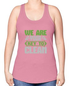 We are your key to clean Style 464# - cleaner -Racerback Tank