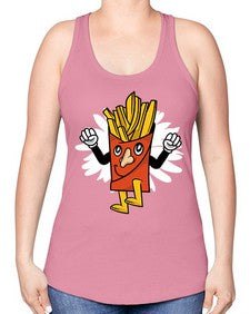 Weekend is near 265# - cartoon general -Racerback Tank