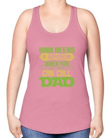 Who needs 266# - cartoon super hero -Racerback Tank