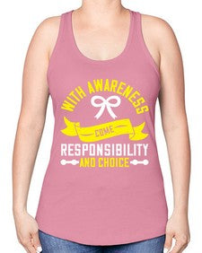 With awareness come responsibility and choice Style 5# - Self awareness -Racerback Tank