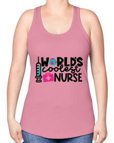 Worlds Coolest Nurse Style Style 1660# - nurse -Racerback Tank