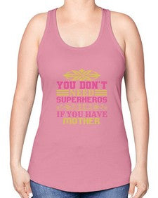 You dont need 270# - cartoon super hero -Racerback Tank