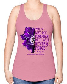 You may not remember but I will never forget alzheimer 223# - alzheimers -Racerback Tank