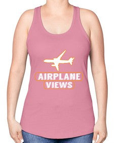 airplane views  5# - airplane -Racerback Tank