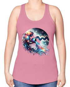 aquarius 88# - aquarius -Racerback Tank