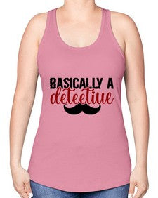 basically a deteetiue 249# - graphic -Racerback Tank