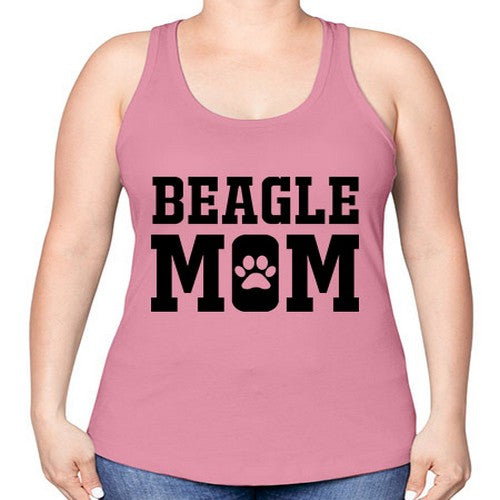 beagle mom 54# - dogs -Racerback Tank