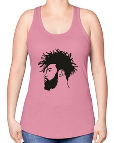beardman 46# - black boys or men -Racerback Tank