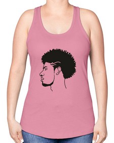 beardman 47# - black boys or men -Racerback Tank