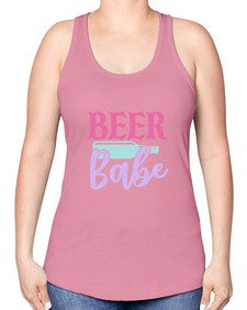 beer babe 44# - beer -Racerback Tank