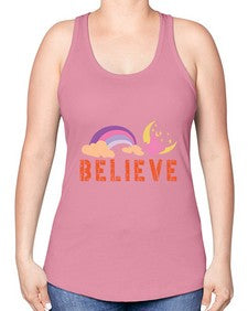 believe 47# - unicorn -Racerback Tank