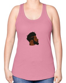 black man 30# - black boys or men -Racerback Tank