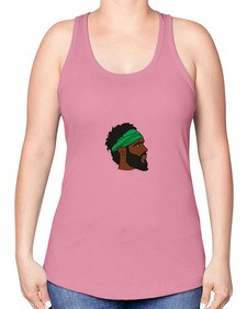 black man 32# - black boys or men -Racerback Tank