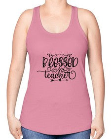 blessed teacher 25# - teacher -Racerback Tank