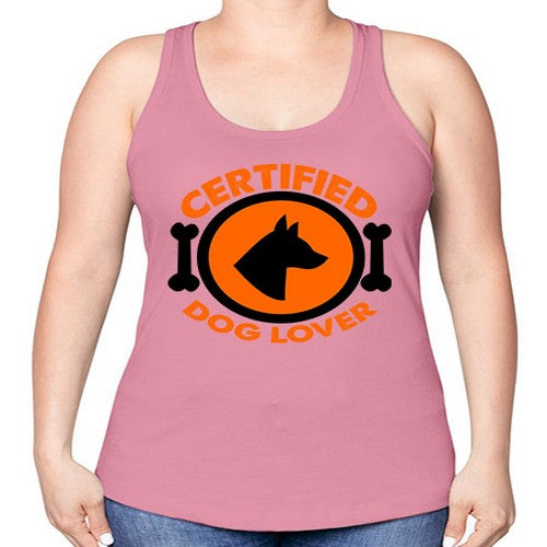 certified dog lover - dogs -Racerback Tank