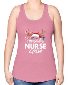 christmas nurse crew 655# - nurse -Racerback Tank