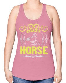 crazy horse Style 9# - horse -Racerback Tank