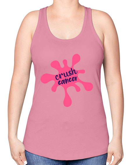 crush cancer Style 18# - breast cancer -Racerback Tank