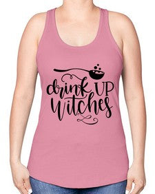 drink up witches 38# - witch -Racerback Tank