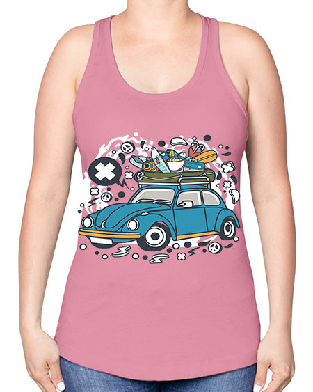fishing tour 42# - shark-fish -Racerback Tank