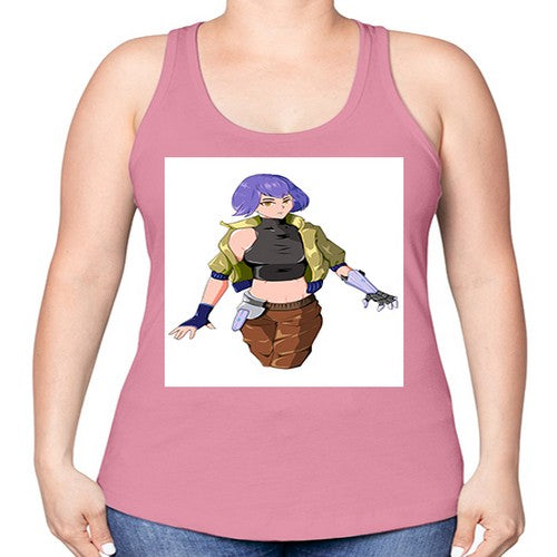 girl with gauntlet169# - anime -Racerback Tank