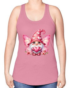 gnome with butterfly 08# - gnome -Racerback Tank