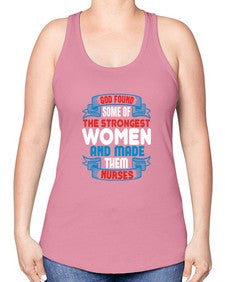 god found the strongest Style 824# - nurse -Racerback Tank