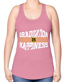 graduation is happiness 223# - graduation -Racerback Tank
