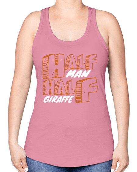 half man half giraffe - giraffee -Racerback Tank