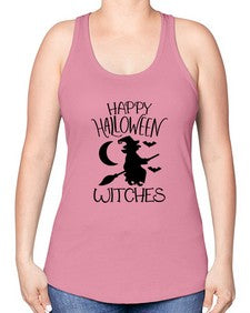 happy halloween witches 35# - witch -Racerback Tank