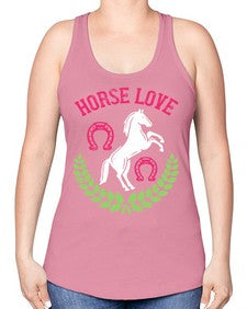 horse love Style 50# - horse -Racerback Tank