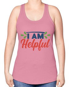 i am helpful Style 103# - motivation -Racerback Tank