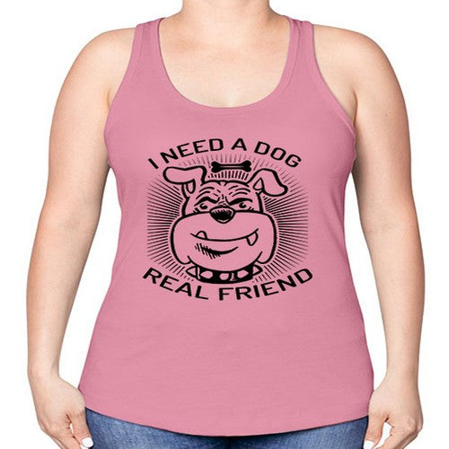 i need a dog 34# - dogs -Racerback Tank