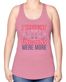 i thought unicorns were more fluffy 193# - unicorn -Racerback Tank