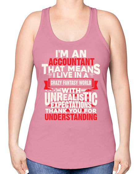 im an accountant 977# - accountant -Racerback Tank