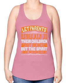 let parents bequeath to their children not riches but the spirit of reverence 369# - parents day -Racerback Tank