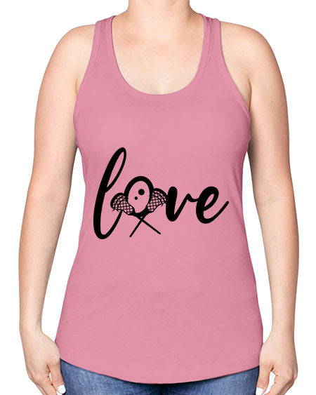 love 4# - lacrosse -Racerback Tank