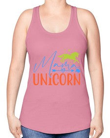 mama unicorn 297# - unicorn -Racerback Tank